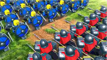Official Command An Army artwork showing massed troops advancing on the battlefield