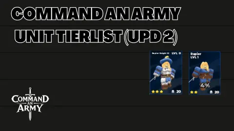 UNIT POWER RANKING TIERLIST (UPDATE 2 RANKED/RAPIER) COMMAND AN ARMY ROBLOX