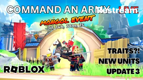 COMMAND AN ARMY ROBLOX LIVE! RANKED! TRAITS? NEW UNITS? UPDATE 3